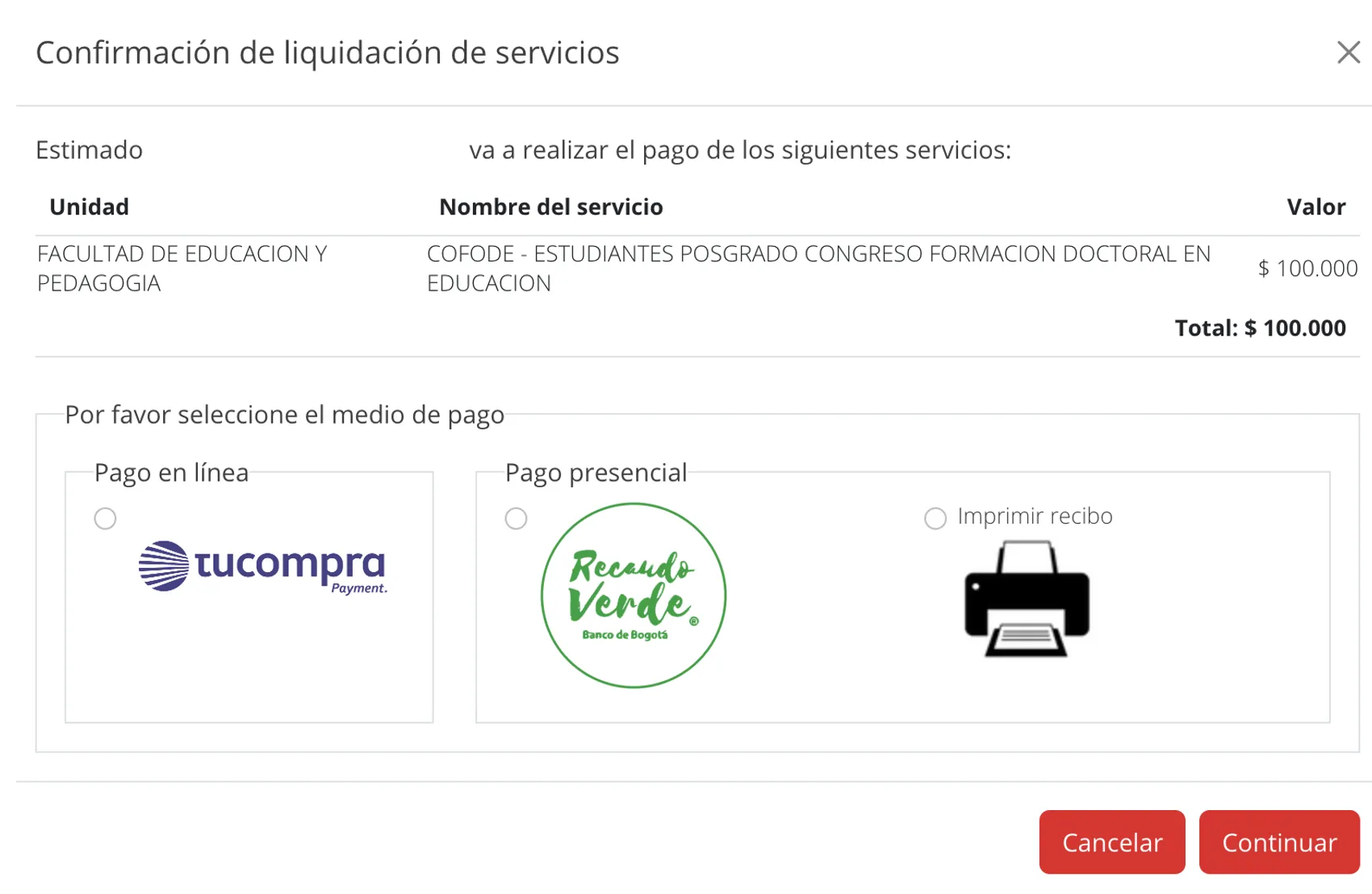 Sexta imagen de Instructivo de pago para inscripción a COFoDE